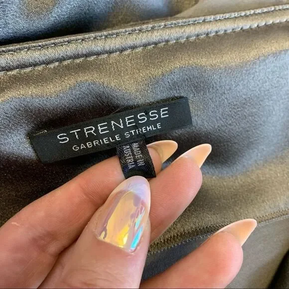 STRENESSE Gabriel Strehle Gray Layered Silk Skirt - Picture 4 of 7